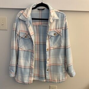 Plaid Button-Up Women's Jacket